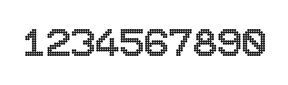 10×12数字点阵字体 ddN1012AA0018