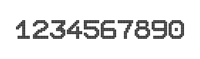 10×12数字点阵字体 ddN1012AA0023