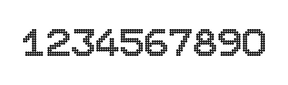10×12数字点阵字体 ddN1012AA0032
