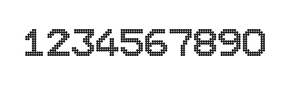 10×12数字点阵字体 ddN1012AA0054