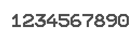 10×12数字点阵字体 ddN1012AA0057