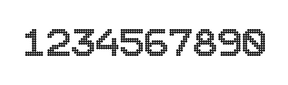 10×12数字点阵字体 ddN1012AA0062