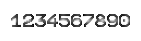 10×12数字点阵字体 ddN1012AA0064