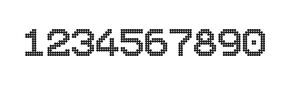10×12数字点阵字体 ddN1012AA0066
