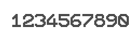 10×12数字点阵字体 ddN1012AA0068