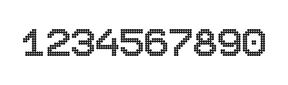 10×12数字点阵字体 ddN1012AA0073