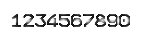 10×12数字点阵字体 ddN1012AA0079