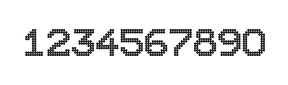 10×12数字点阵字体 ddN1012AA0086