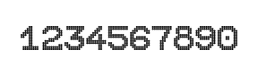 10×12数字点阵字体 ddN1012AA0088