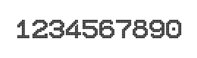 10×12数字点阵字体 ddN1012AA0090