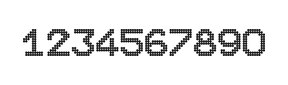10×12数字点阵字体 ddN1012AA0092