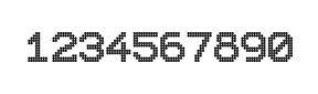 10×12数字点阵字体 ddN1012AA0093