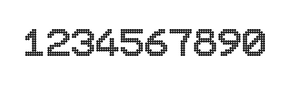 10×12数字点阵字体 ddN1012AA0097