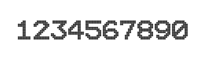 10×12数字点阵字体 ddN1012AA0099