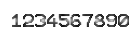 10×12数字点阵字体 ddN1012AA0104