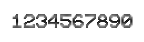10×12数字点阵字体 ddN1012AA0107