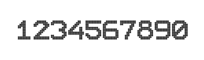 10×12数字点阵字体 ddN1012AA0110