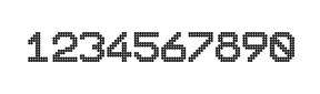 10×12数字点阵字体 ddN1012AA0114