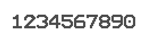 10×12数字点阵字体 ddN1012AA0116