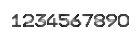 10×12数字点阵字体 ddN1012AA0117