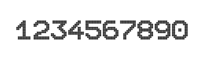 10×12数字点阵字体 ddN1012AA0119