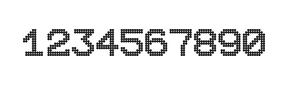 10×12数字点阵字体 ddN1012AA0120