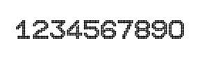 10×12数字点阵字体 ddN1012AA0121