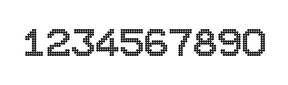 10×12数字点阵字体 ddN1012AA0123
