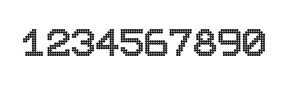 10×12数字点阵字体 ddN1012AA0125