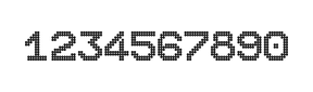10×12数字点阵字体 ddN1012AA0129