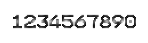 10×12数字点阵字体 ddN1012AA0135