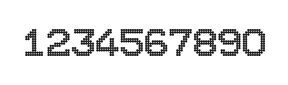 10×12数字点阵字体 ddN1012AA0137