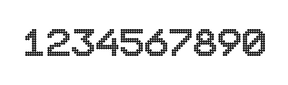 10×12数字点阵字体 ddN1012AA0138