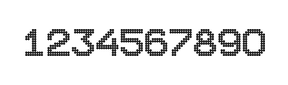 10×12数字点阵字体 ddN1012AA0150