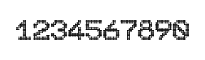 10×12数字点阵字体 ddN1012AA0151