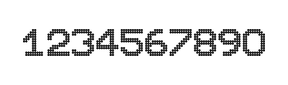 10×12数字点阵字体 ddN1012AA0154