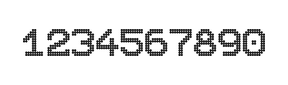10×12数字点阵字体 ddN1012AA0155