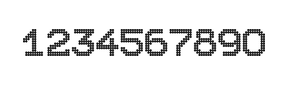 10×12数字点阵字体 ddN1012AA0158