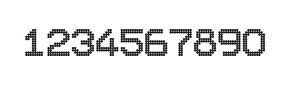 10×12数字点阵字体 ddN1012AA0162