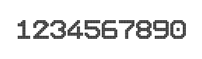 10×12数字点阵字体 ddN1012AA0163