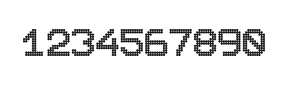 10×12数字点阵字体 ddN1012AA0166