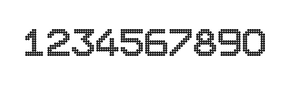 10×12数字点阵字体 ddN1012AA0169