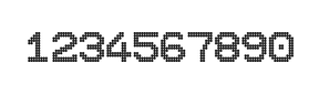 10×12数字点阵字体 ddN1012AA0170