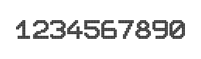 10×12数字点阵字体 ddN1012AA0185