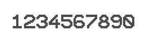 10×12数字点阵字体 ddN1012AA0192