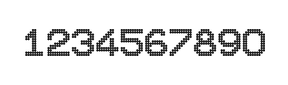 10×12数字点阵字体 ddN1012AA0196