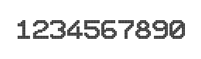 10×12数字点阵字体 ddN1012AA0197
