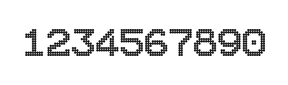 10×12数字点阵字体 ddN1012AA0204