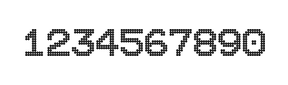 10×12数字点阵字体 ddN1012AA0213