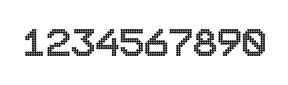 10×12数字点阵字体 ddN1012AA0216